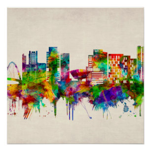 Brasilia Skyline Poster