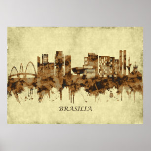 Brasilia Stadt Brasilien Poster