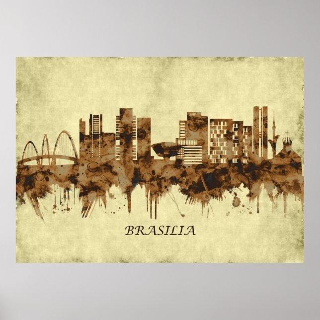 Brasilia Stadt Brasilien Poster (Vorne)