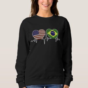 Brasilia USA - brasilianischer Amerikaner mit zwei Sweatshirt
