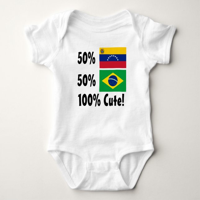 Brasilianer 100% 50% Venezolaner-50% niedlich Baby Strampler (Vorderseite)
