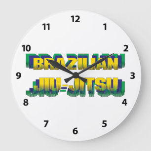 Brasilianer Jiu-Jitsu Große Wanduhr