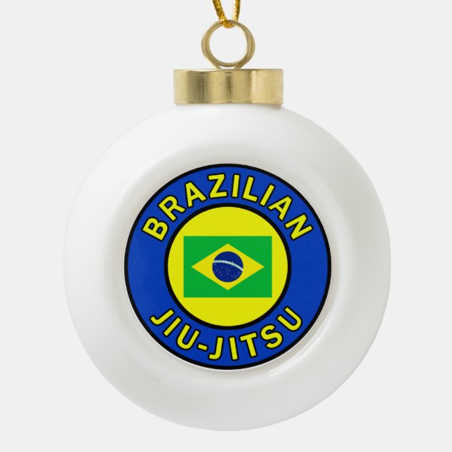 Brasilianer Jiu Jitsu Keramik Kugel-Ornament (Vorderseite)