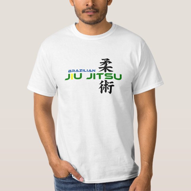 Brasilianer Jiu Jitsu mit japanischen Charakteren T-Shirt (Vorderseite)