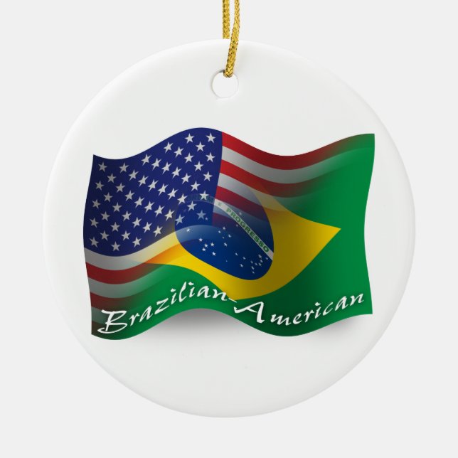 Brasilianisch-Amerikanische wellenartig bewegende Keramikornament (Vorne)