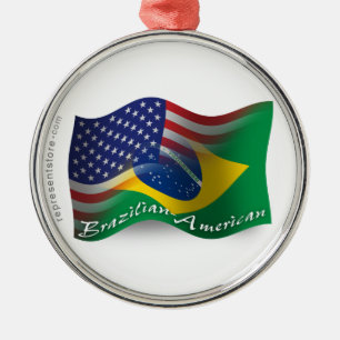 Brasilianisch-Amerikanische wellenartig bewegende Ornament Aus Metall
