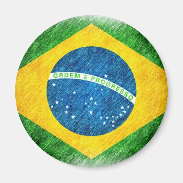 Brasilianisch_Flag_Stift_Malerei Magnet (Vorne)
