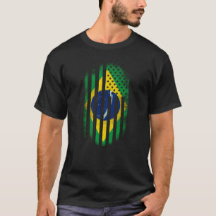 Brasilianische amerikanische Flagge   Brasilien T-Shirt