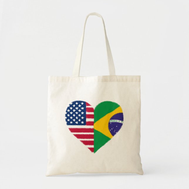 Brasilianische amerikanische Liebe Tote Bag Tragetasche (Vorne)