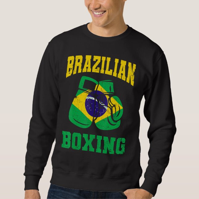 Brasilianische Boxhandschuhe Sweatshirt (Vorderseite)