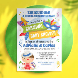 Brasilianische Carnival Baby Dusche Einladung