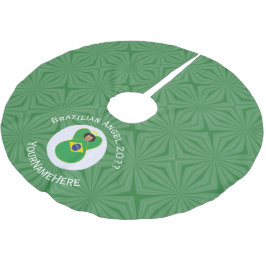 Brasilianische Fahne für den Weihnachtsangel Perso Polyester Weihnachtsbaumdecke