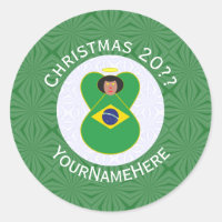 Brasilianische Fahne für den Weihnachtsangel Perso