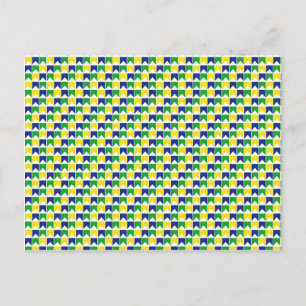 Brasilianische Farbenflagge Postkarte