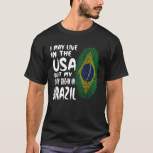 Brasilianische Fingerprin-Flagge T-Shirt