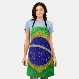 Brasilianische Flag Food Koch Küche GRILLEN Baker Schürze