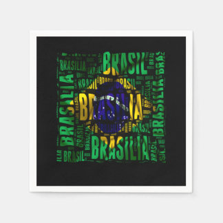 Brasilianische Flagge Brasilia Cool Art Brasiliani Serviette