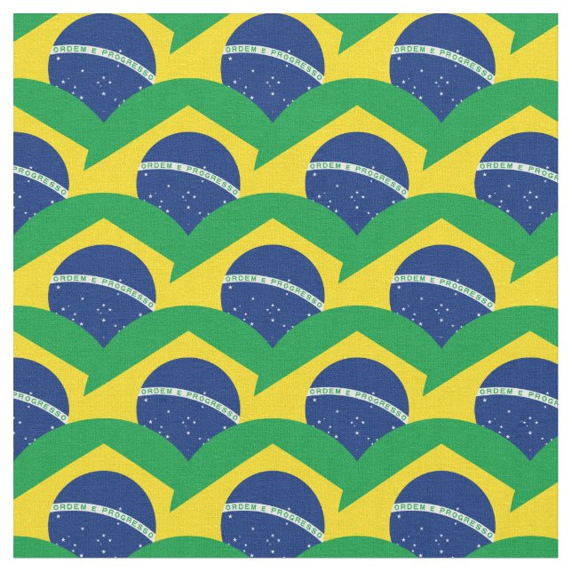 Brasilianische Flagge & Brasilien Trendy Fabric /m Stoff (Nahaufnahme)