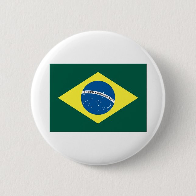 Brasilianische Flagge Button (Vorderseite)
