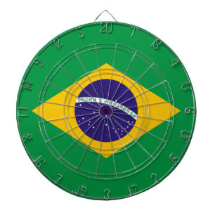 Brasilianische Flagge Dartscheibe