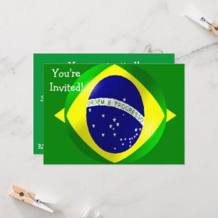 Brasilianische Flagge Einladung