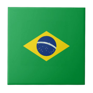 Brasilianische Flagge Fliese