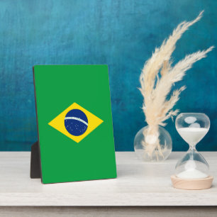 Brasilianische Flagge Fotoplatte