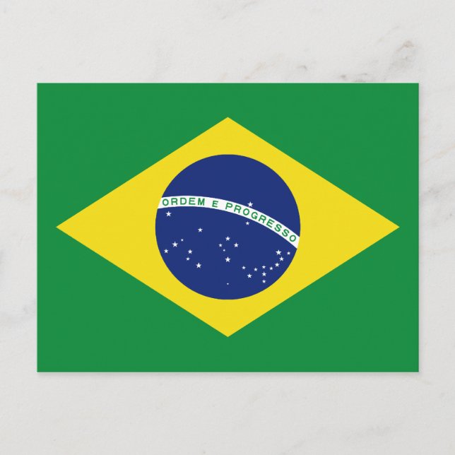 Brasilianische Flagge für benutzerdefinierte Postk Postkarte (Vorderseite)