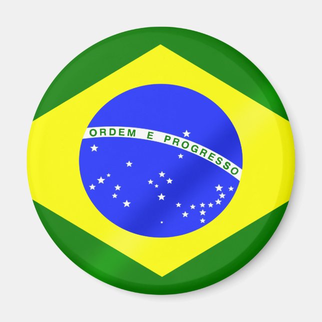 Brasilianische Flagge für Geschenke und T-Shirts Magnet (Vorne)