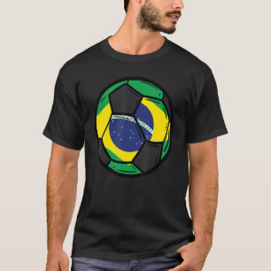 Brasilianische Flagge Fußball Ball Brasilianische T-Shirt