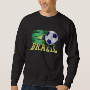 Brasilianische Flagge Fußball Brasilianische Fans  Sweatshirt