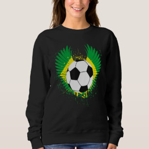 Brasilianische Flagge Fußball Fußball Wings Brasil Sweatshirt