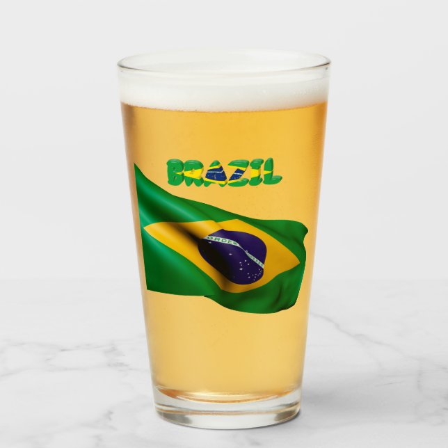 Brasilianische Flagge        Glas (Vorne (Gefüllt))