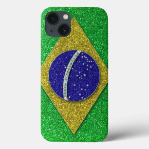 Brasilianische Flagge Glitzer Trendy Stylish Case-Mate iPhone Hülle