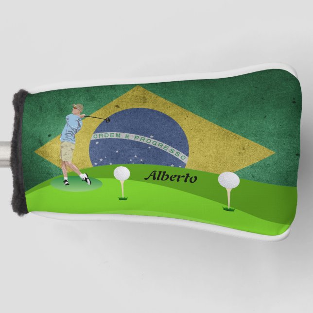 Brasilianische Flagge Golf Headcover (Vorderseite)