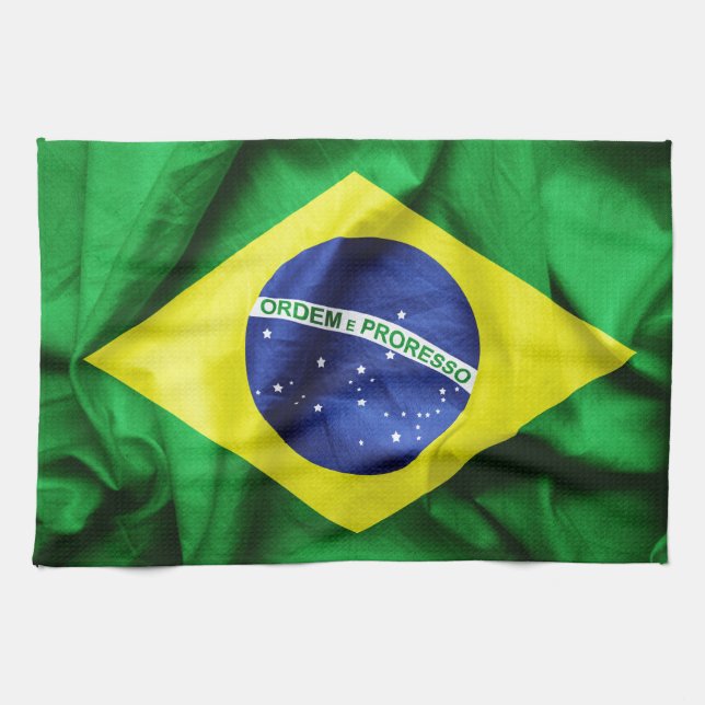 Brasilianische Flagge Handtuch (Horizontal)