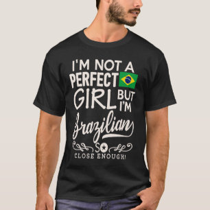 Brasilianische Flagge Mädchen Brasilianischer Prid T-Shirt