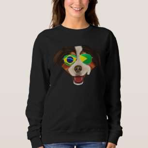Brasilianische Flagge Miniature American Shepherd Sweatshirt