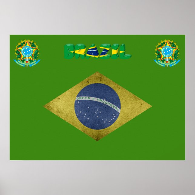 Brasilianische Flagge Poster (Vorne)