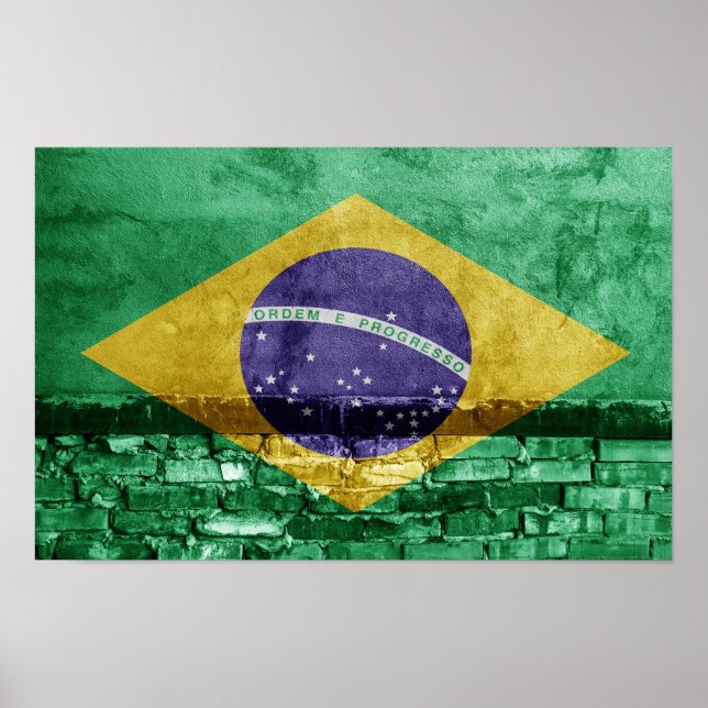 Brasilianische Flagge Poster (Vorne)