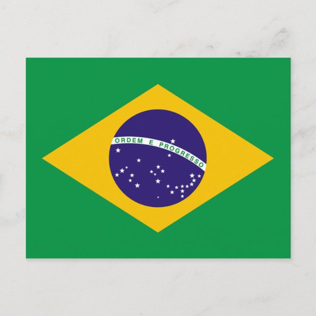 Brasilianische Flagge Postkarte (Vorderseite)