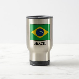 Brasilianische Flagge Reisebecher