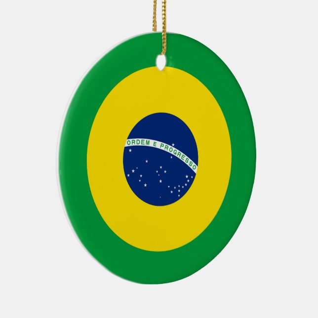 Brasilianische Flagge Roundel, runde brasilianisch Keramik Ornament (Rechts)