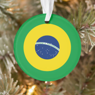Brasilianische Flagge Roundel, runde brasilianisch Ornament
