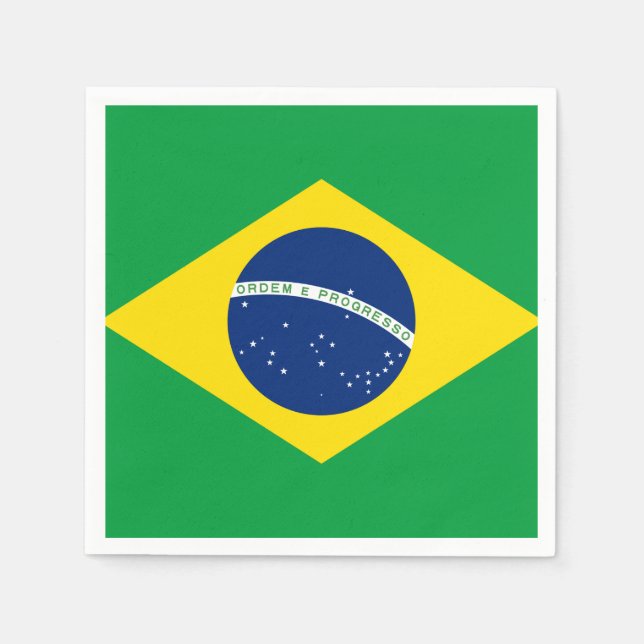 Brasilianische Flagge Serviette (Vorderseite)