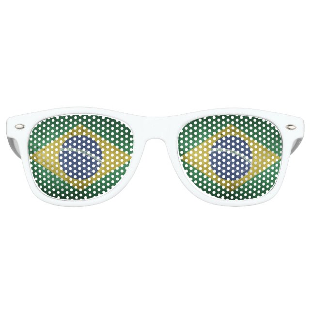Brasilianische Flagge Sonnenbrille (Vorderseite)