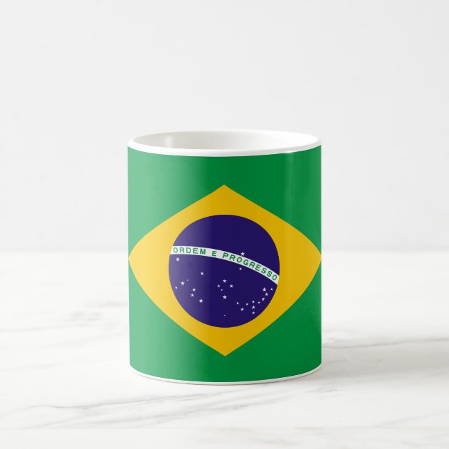 Brasilianische Flagge Tasse (Mittel)