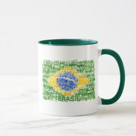 Brasilianische Flagge - Textbrasilien Tasse
