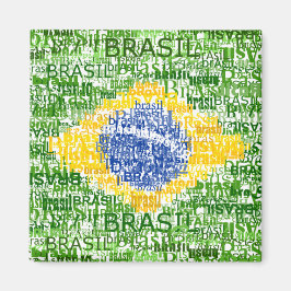 Brasilianische Flagge - Textul Brasilien Magnet