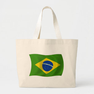 Brasilianische Flagge Totbeutel Jumbo Stoffbeutel
